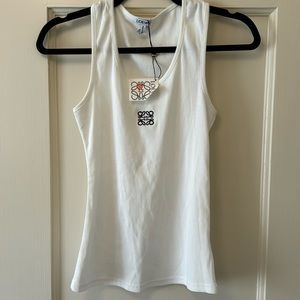 NWT - Loewe logo white ribbed tank